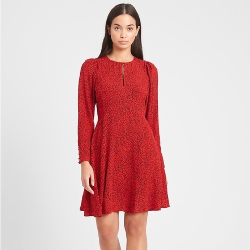 NWT Banana Republic Puff Sleeve Mini Dress Size 8